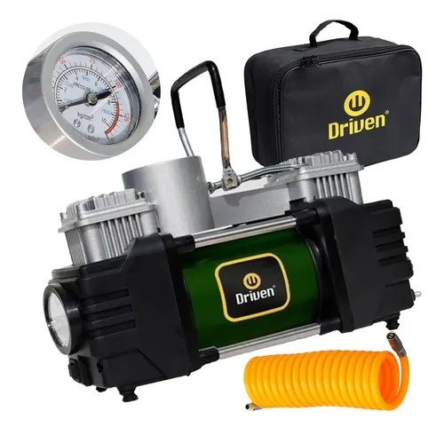 compresor doble piston 150 psi driven con luz led y bolso
