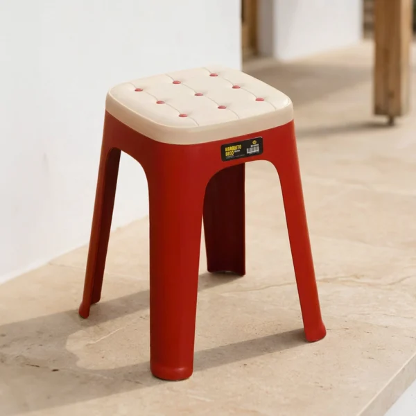 banqueta roja deco apilable