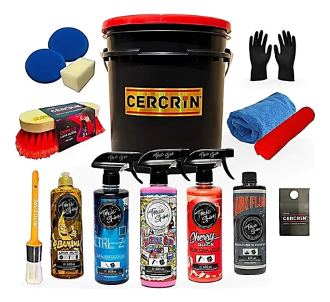 combo toxic shine cercrin para lavado de auto